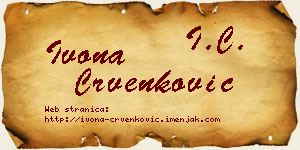 Ivona Crvenković vizit kartica